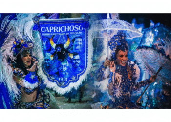 Marcela Marialva, porta-estandarte, e Valentina Cid, sinhazinha da fazenda (Fotos: Arquivo - João Dejacy/Rios de Notícias)