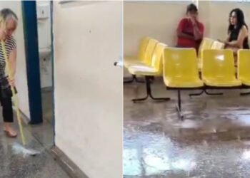 UBS Amazonas Palhano alaga após chuva e revolta pacientes; vídeo viraliza