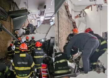 Restaurante de Henrique Fogaça desaba após explosão causada por gás Foto: Divulgação/Corpo de Bombeiros
