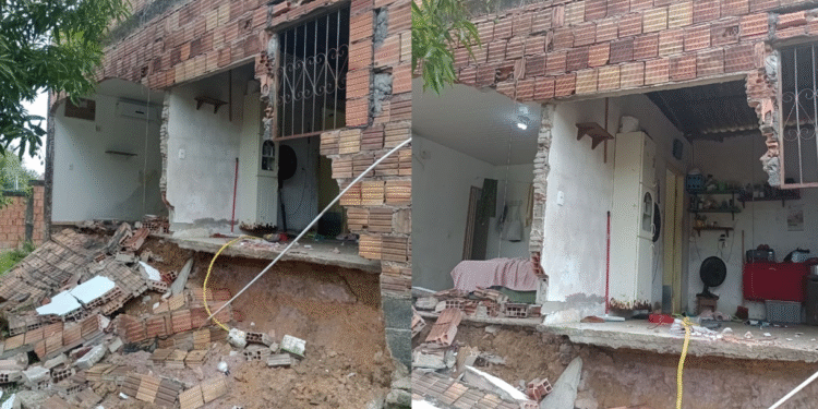 Moradora perde parte da casa com chuvas em Manaus; ‘Eu ainda estou aqui, sem ter pra onde ir’