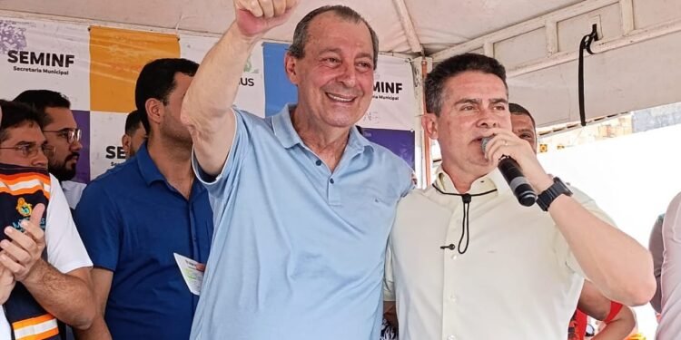 Senador Omar Aziz e prefeito de Manaus David Almeida (Foto: Divulgação/Semcom)