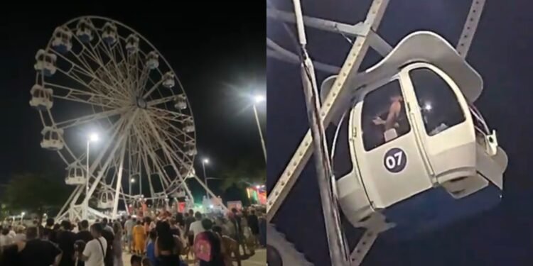 Roda-gigante trava 48h após inauguração e gera susto coletivo no complexo turístico Ponta Negra