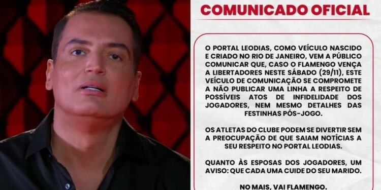 Leo Dias promete ocultar traições de craques se o Flamengo