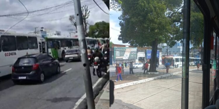 Rodoviários paralisam ônibus em Manaus