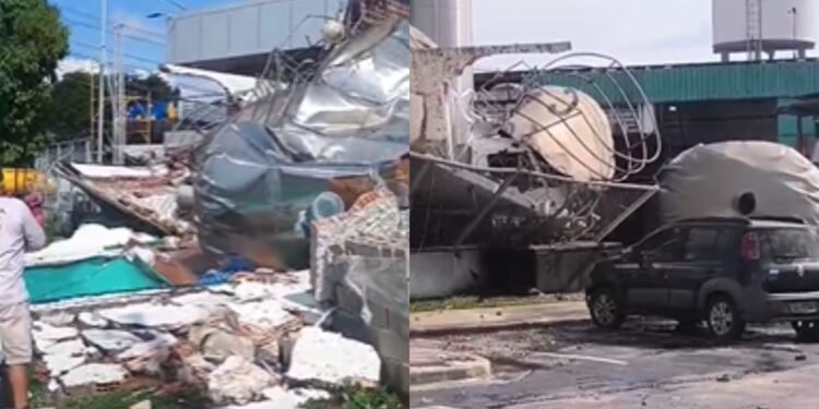 Tonéis desabam e danificam