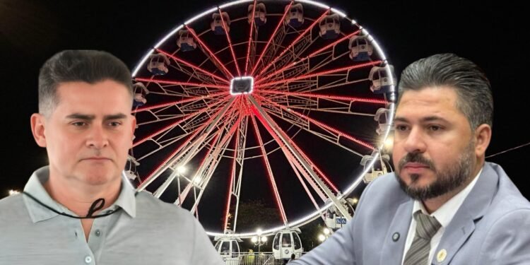 Prefeito fala em ‘sabotagem’ na roda gigante acusando Amauri Gomes, que rebate e pede provas