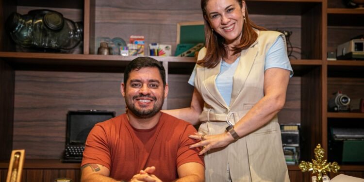 André Zogahib, reitor da UEA, e sua vice, Kátia Couceiro (Foto: Divulgação/UEA)