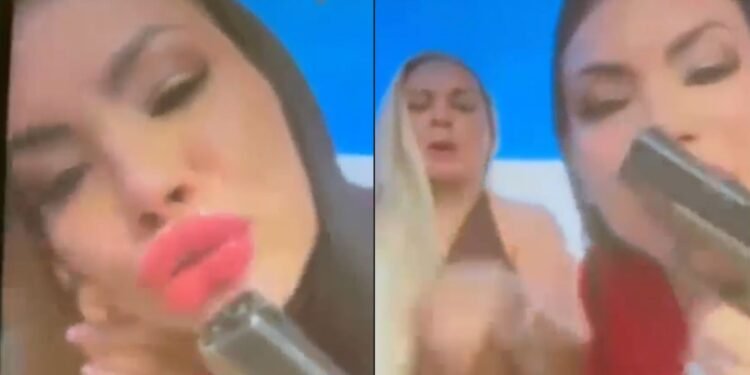 Blogueira Bárbara Santos é presa após exibir arma de fogo