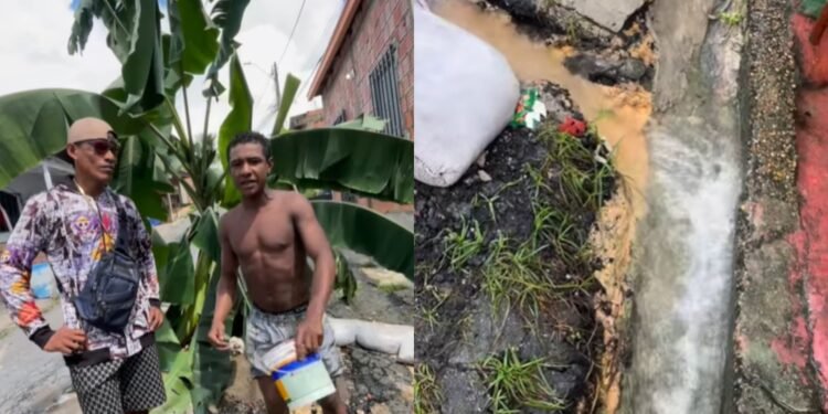 Moradores denunciam buracos e vazamento no Monte das Oliveiras