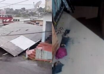Temporal destelha casa e provoca alagamentos em Manaus