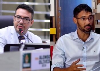 Vereador Rodrigo Guedes e o subsecretário da Semed, Radyr Júnior (Fotos: Reprodução/Redes Sociais)