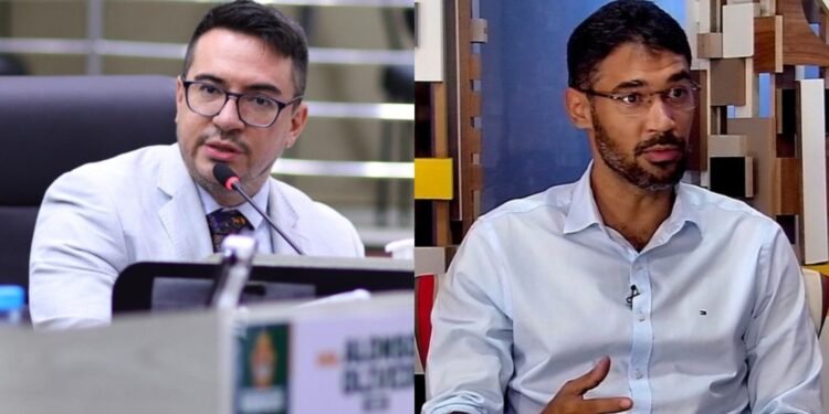 Vereador Rodrigo Guedes e o subsecretário da Semed, Radyr Júnior (Fotos: Reprodução/Redes Sociais)