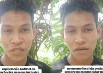 Indígena faz alerta sobre afogamentos no Rio Negro (Foto: