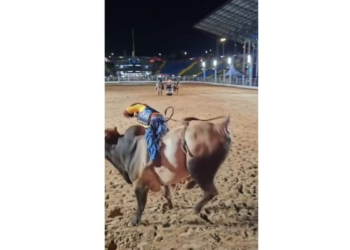 Montaria termina em acidente grave e peão fratura costela