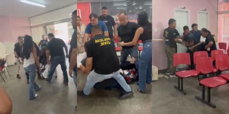 As imagens foram registradas por pessoas presentes na unidade policial - Fotos: (Reprodução/Internet)