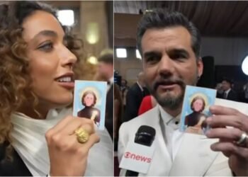 Designer celebra a criação do “Santa Nanda da sorte” entregue a Wagner Moura no Globo de Ouro