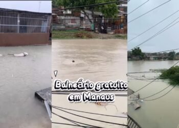 Fortes chuvas provocam alagamentos em diversas zonas de Manaus