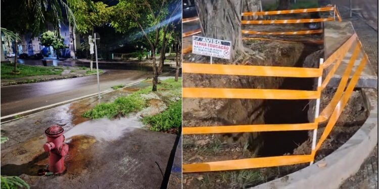 Morador denuncia desperdício de água e risco em obra no conjunto Eldorado