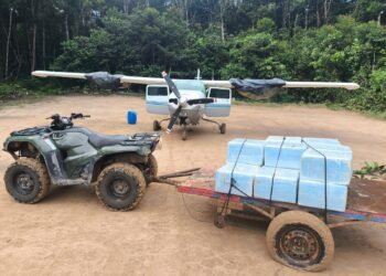 Meia tonelada de cocaína é apreendida em área de mata no município de Maués
