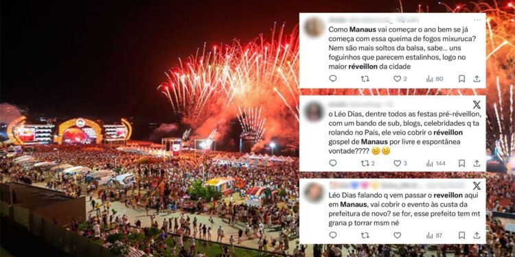 Queima de fogos na Praia da Ponta Negra (Foto: Clóvis Miranda/Semcom)