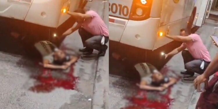 Homem fica ferido após cair de ônibus e ser atropelado no Terminal 4 em Manaus