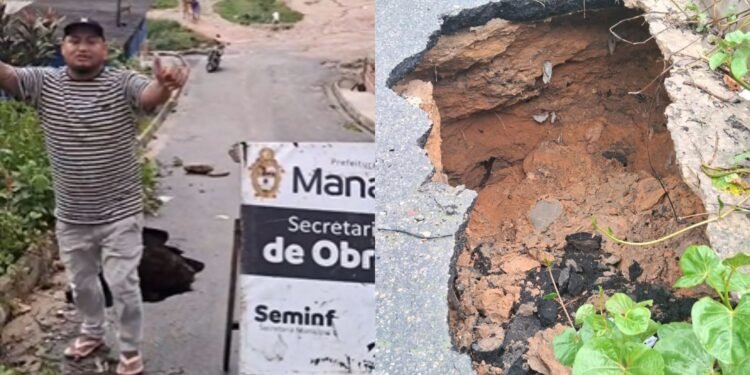 Líder comunitário denuncia a falta de obras