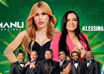 Manu Bahtidão, Klessinha e grupo Revelação (Arte: Reprodução/Instagram - @fespob)