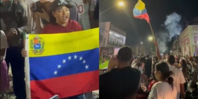 venezuelanos comemoram prisao maduro