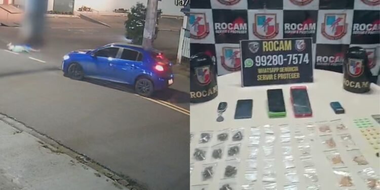 Motorista foge após atropelar idoso e acaba preso com drogas no carro em Manaus