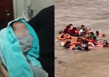 Recém-nascido sobrevive a naufrágio