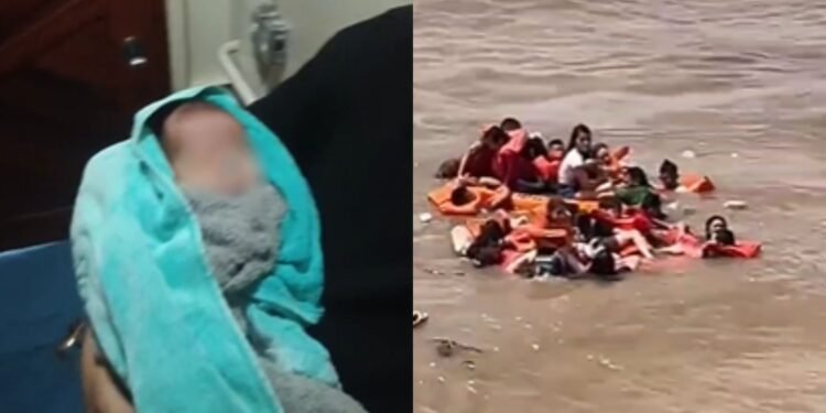 Recém-nascido sobrevive a naufrágio