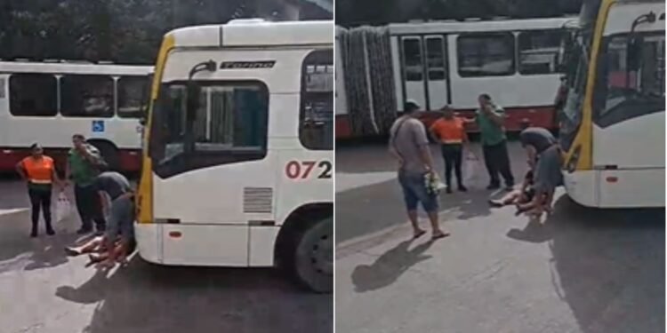 Idosa é atropelada por ônibus do transporte público no Terminal 4