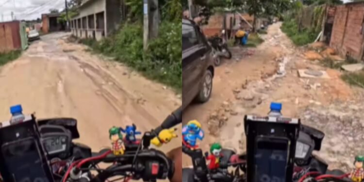 Influenciador mostra condições precárias de ruas na Cidade de Deus