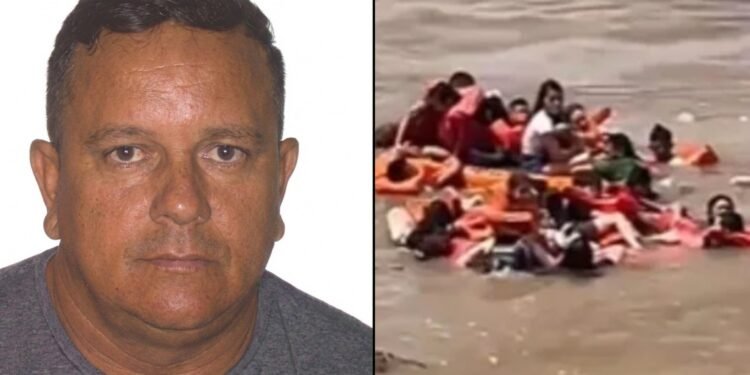 Polícia Civil divulga imagem de comandante de embarcação que naufragou no Encontro das Águas