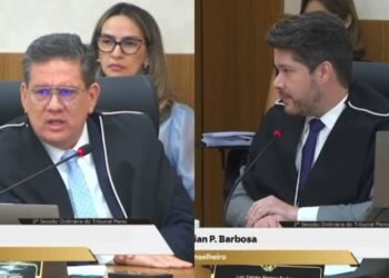 Ari Moutinho confronta Luís Fabian e faz críticas à educação no Amazonas em sessão do TCE-AM