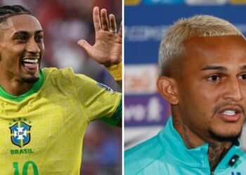 Raphinha e Wesley são cortados da seleção brasileira