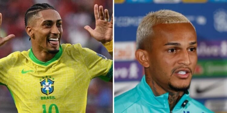 Raphinha e Wesley são cortados da seleção brasileira