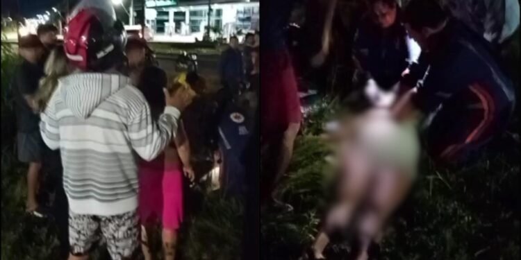 Motociclista morre após colisão em placa de publicidade na avenida Torquato Tapajós