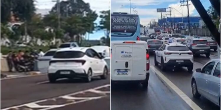Acidentes com motociclistas causam congestionamento em duas avenidas de Manaus