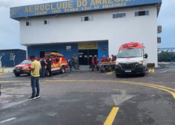 Aeronave derrapa durante decolagem no Aeroclube de Manaus e mobiliza bombeiros