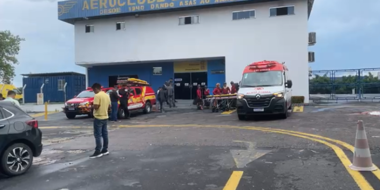 Aeronave derrapa durante decolagem no Aeroclube de Manaus e mobiliza bombeiros