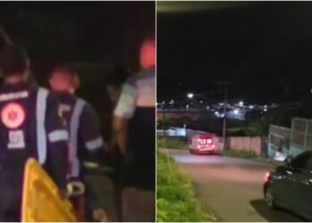 Carro desgovernado invade garagem e assusta moradores em Manaus