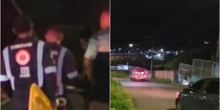 Carro desgovernado invade garagem e assusta moradores em Manaus