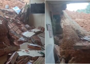 Casa desaba durante forte chuva na zona Norte de Manaus