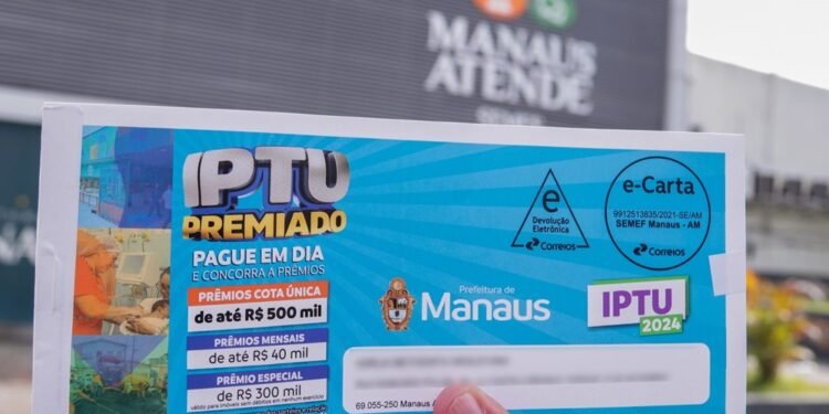 IPTU 2026 prazo com desconto de até 10% termina nesta segunda (16) em Manaus