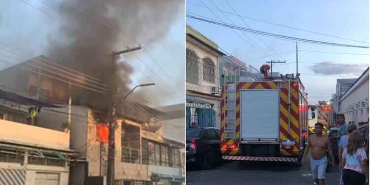 Incêndio em residência mobiliza bombeiros