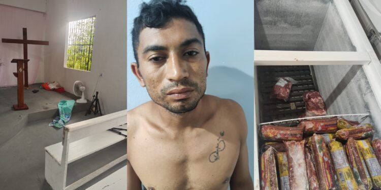 Homem é preso suspeito de furtar alimentos e ventiladores de igreja em Rio Preto da Eva