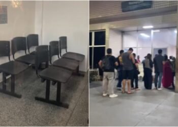 Pacientes denunciam espera do lado de fora e demora no atendimento no Hospital João Lúcio, em Manaus