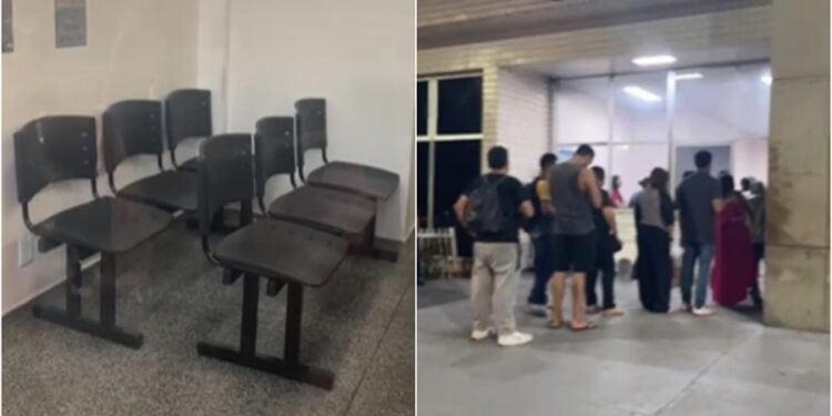 Pacientes denunciam espera do lado de fora e demora no atendimento no Hospital João Lúcio, em Manaus