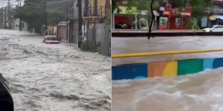 ‘Toda vez que chove é assim’, dizem internautas após alagamentos em Manaus